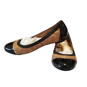 Alfani Women's Dress Party Soiree Ballet Flats Black Patent/Quilted Size 6 M-VGC